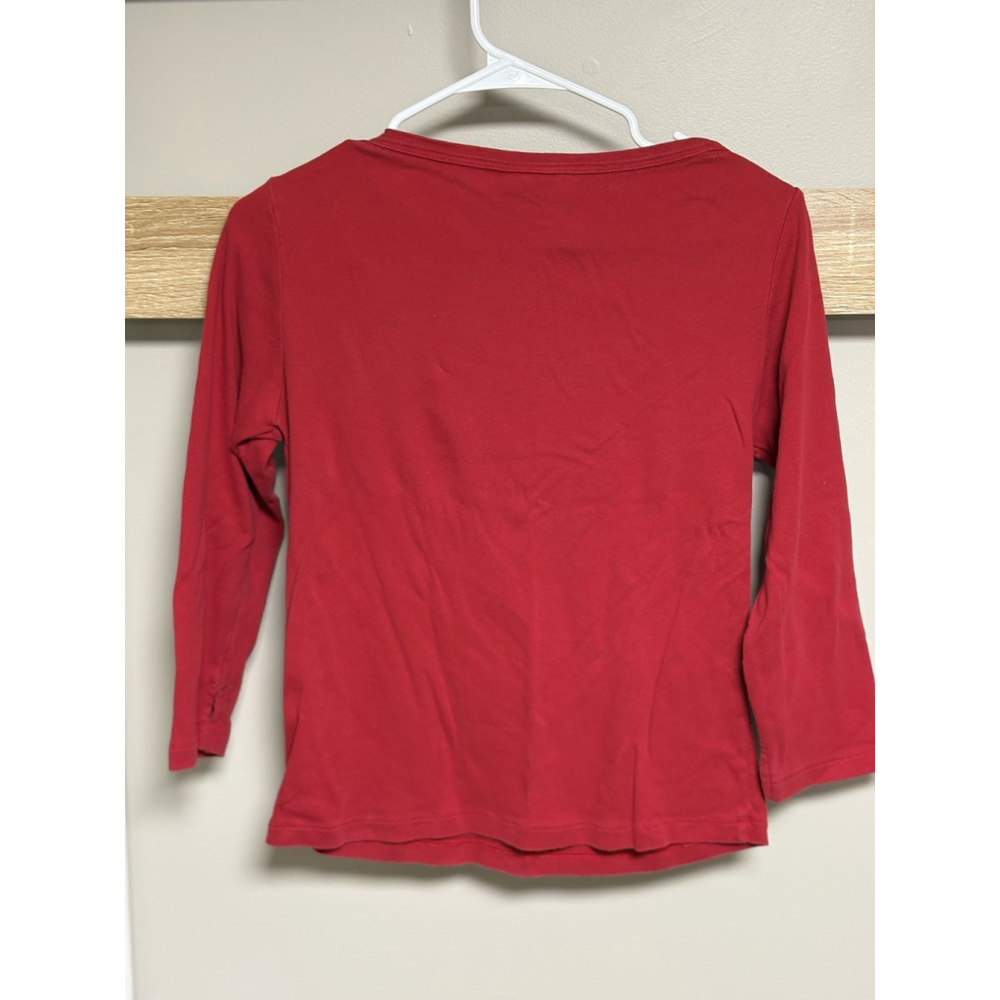 Ralph Lauren Polo Jeans Co. Red 3/4 Sleeve Tee Shirt Women’s M Y2K - Picture 2 of 9
